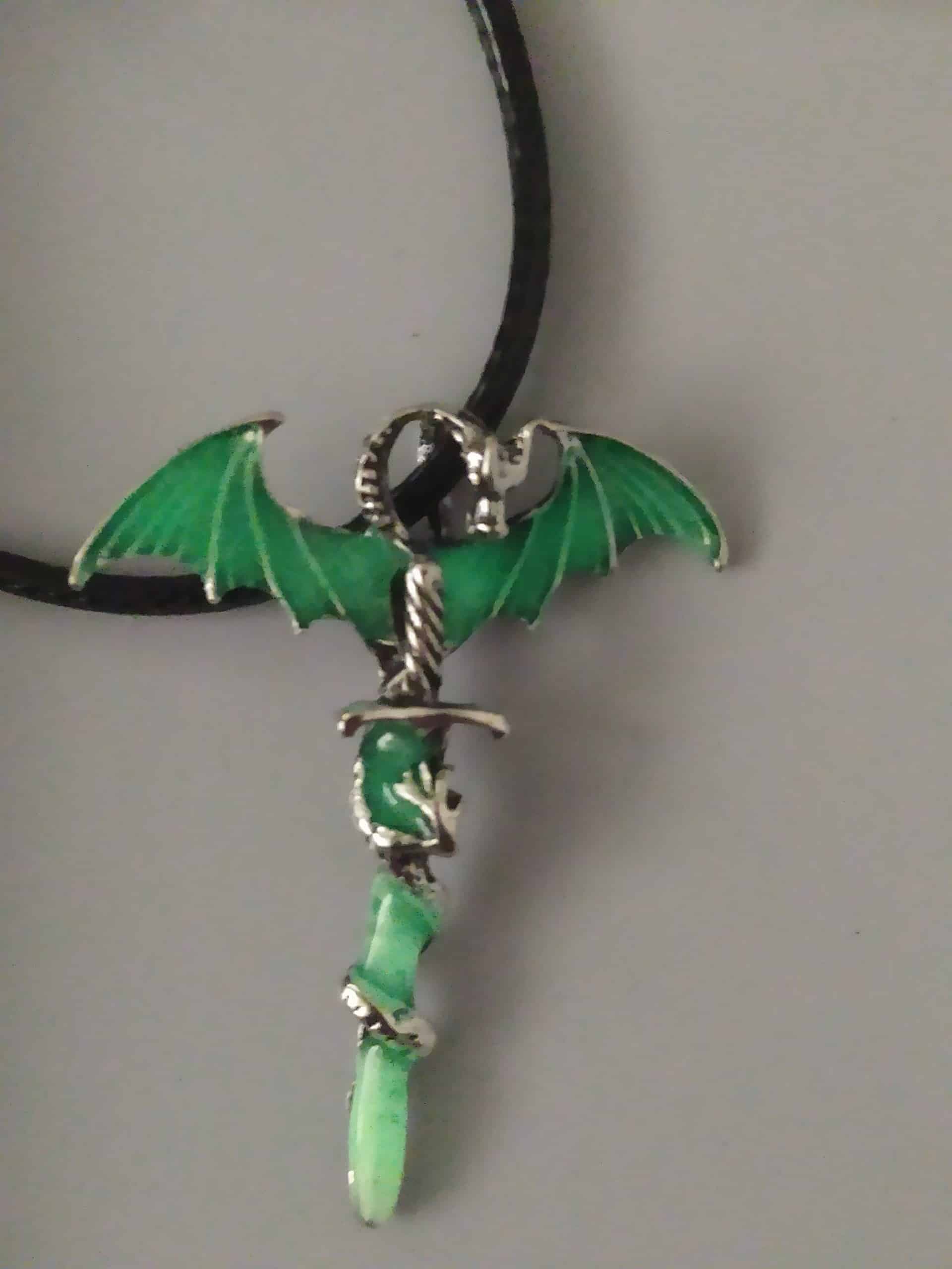 Collar de dragon celtico, gohotico, nortico
